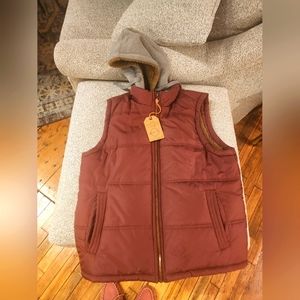 Men's lined hooded vest